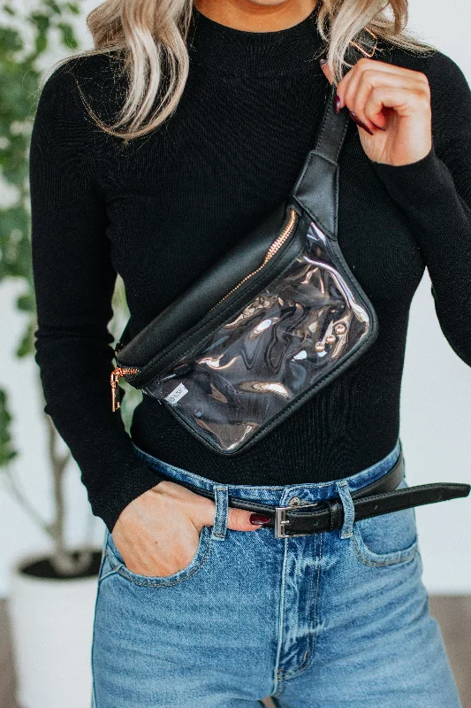 Women's High-Fashion Outfit Only The Essentials Bum Bag - Black