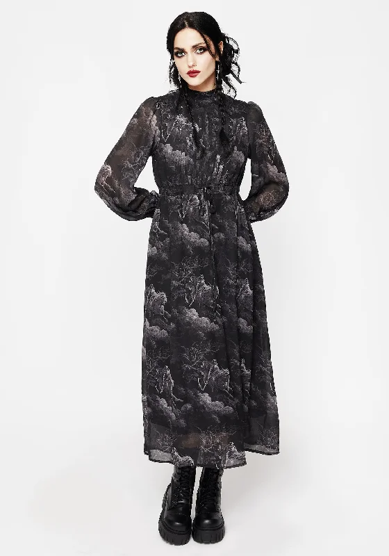 Your Favorite Styles Now On Sale Revelation Chiffon High Neck Midaxi Dress