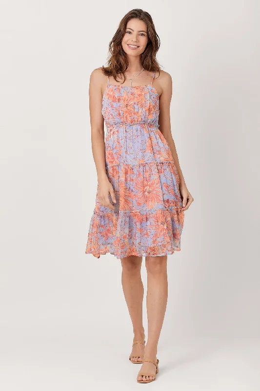 Big Savings, Bigger Style Lavender Adjustable Straps Tiered Dress