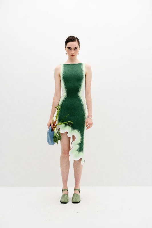 Trend Forward Threads ASTER REVERSIBLE WAVY ASYMMETRIC DRESS