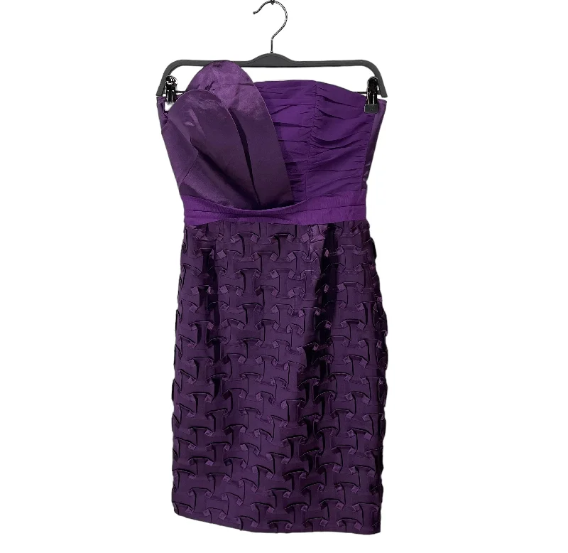 Odd Size Clearance Sale VIVIENNE TAM/SL Dress/2/Polyester/PPL/PATTERN BOTTOM / RUFFLE TOP