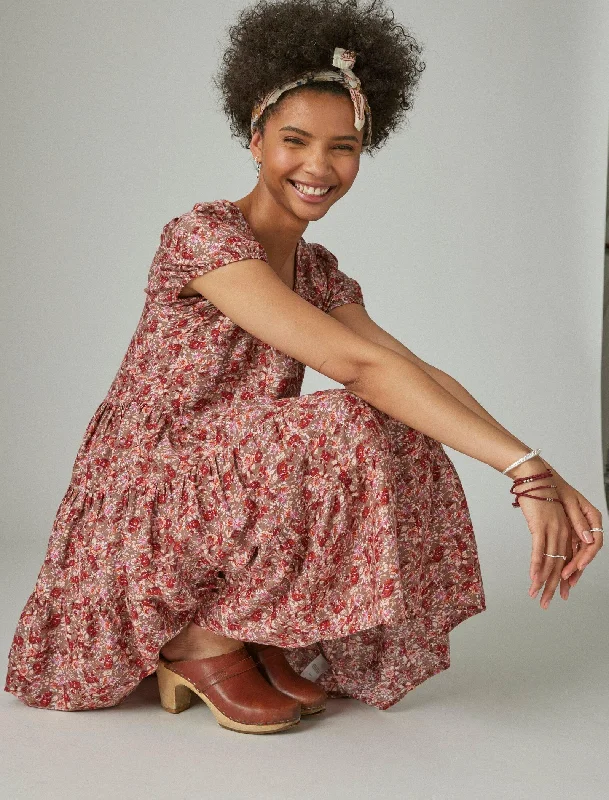 Seasonal Fashion Lucky Brand Women's Short Sleeve Babydoll Dress