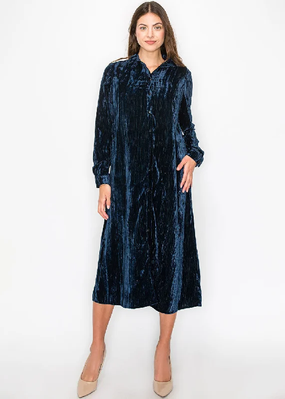 Women's Casual Apparel Ocean Depths Velvet Dress