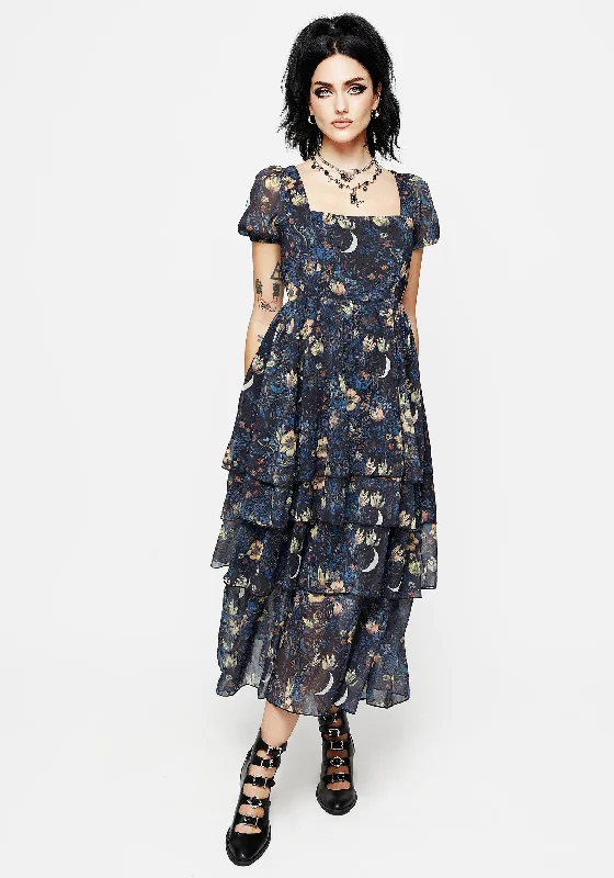 Sale Clearance Primrose Floral Chiffon Layered Midaxi Dress