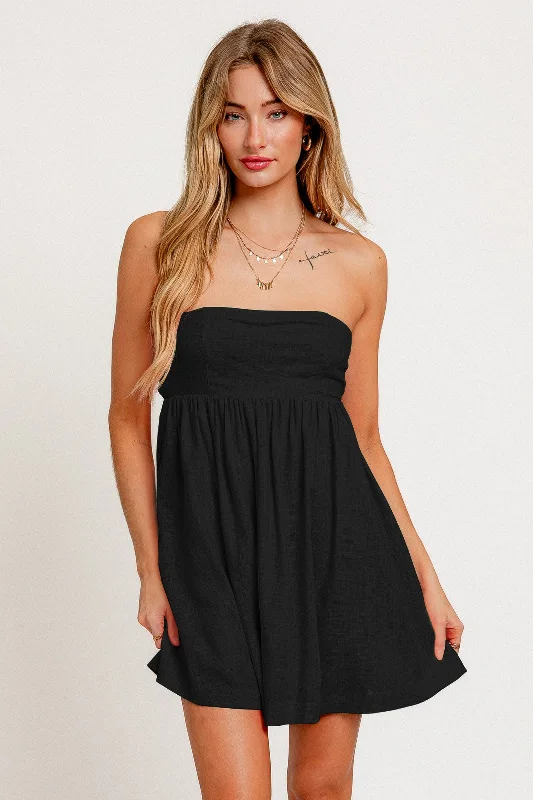 Don't Miss These Must-Have Offers Black Babydoll Tube Dress