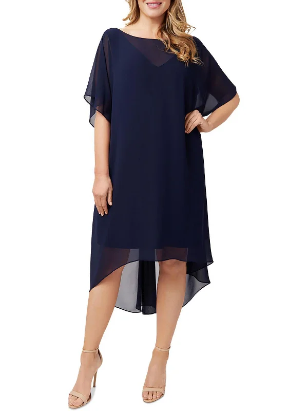 Online Clothing Boutiques Womens Chiffon Overlay Cocktail Dress