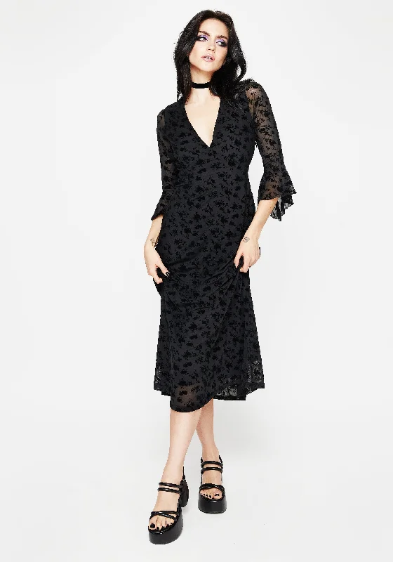 Style Redefined Conduit Floral Mesh Layered Midaxi Dress