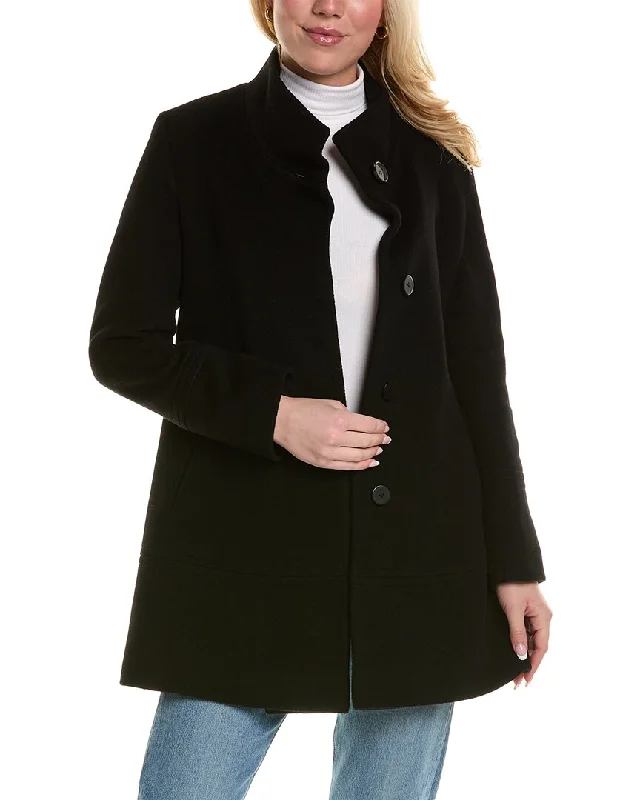 Relaxed Style FLEURETTE Textured Wool-Blend Car Coat